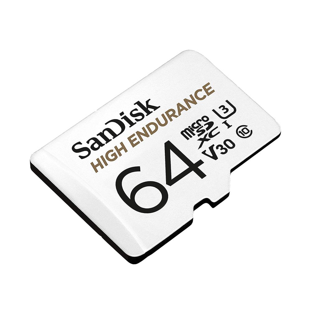 Sandisk 64GB High Endurance MicroSDHC Memory Card with Adapter for Dashcams and Home