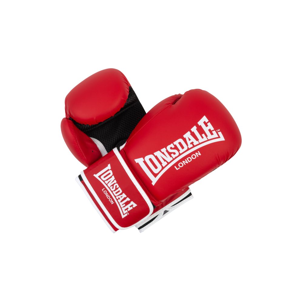Lonsdale Ashdon Artificial Leather Boxing Gloves - Red/White