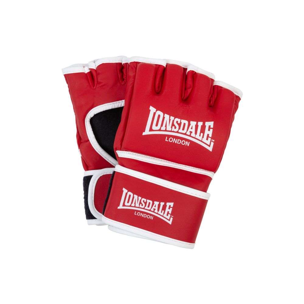 Lonsdale Harlton Artificial Leather MMA Sparring Gloves - Red/White