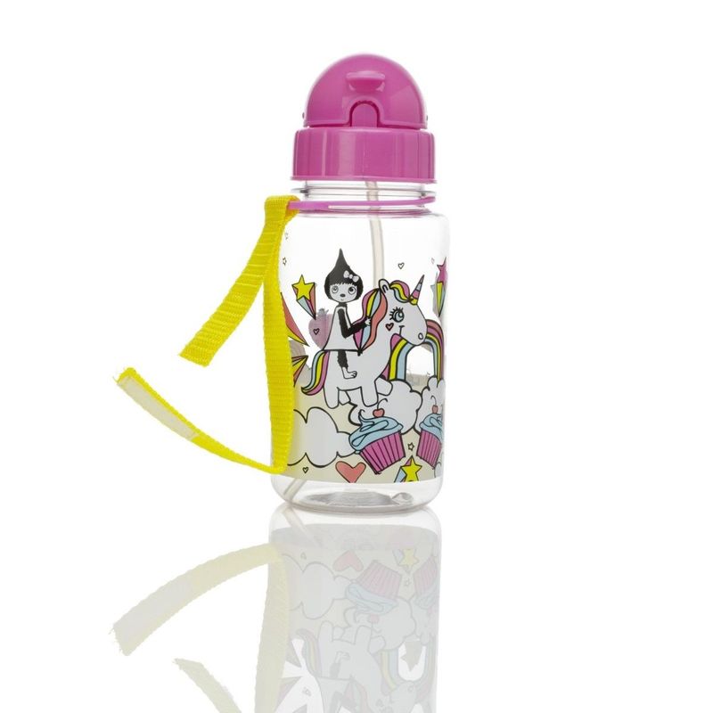 Zip & Zoe Unicorn Water Bottle with Straw