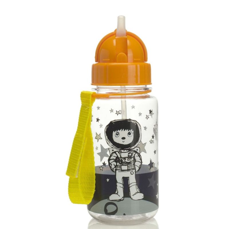 Zip & Zoe Spaceman Water Bottle with Straw