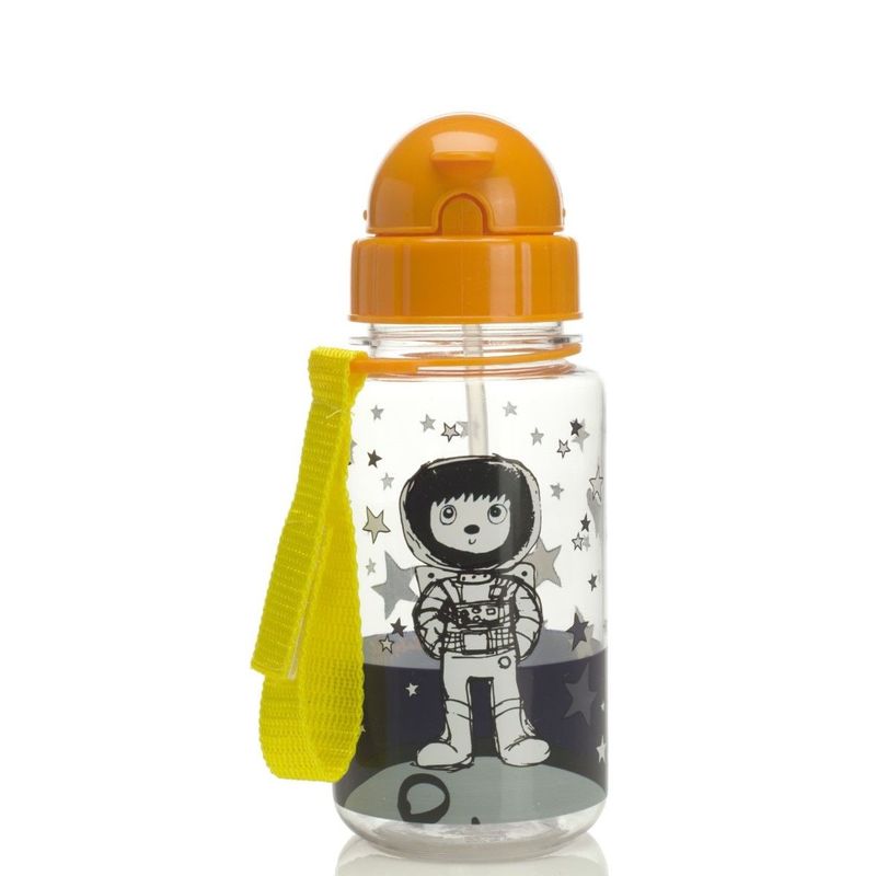 Zip & Zoe Spaceman Water Bottle with Straw