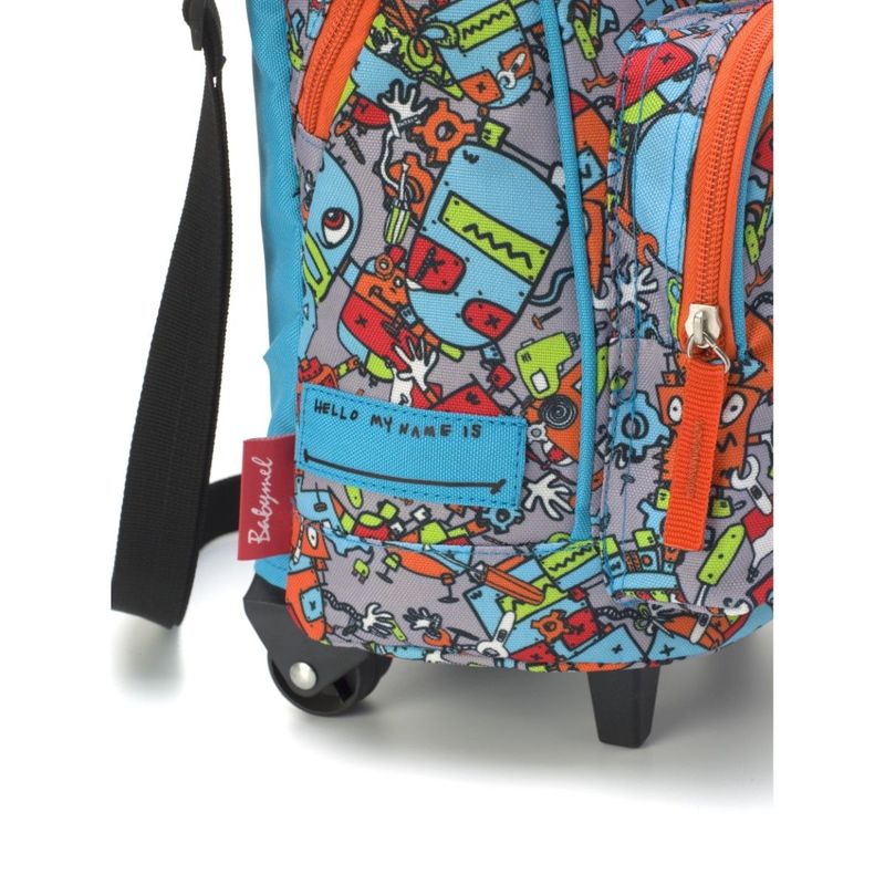 Zip & Zoe Robot Kid's Mini Trolley Bag Blue
