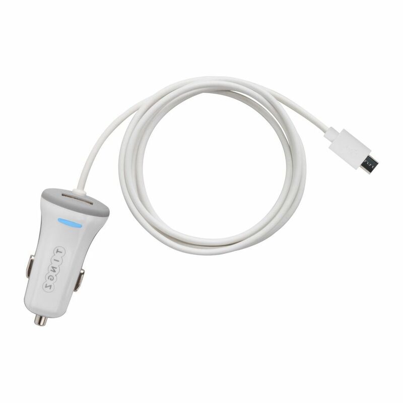 Tingz My Car Charger 3.4A White Car Charger with Micro Cable