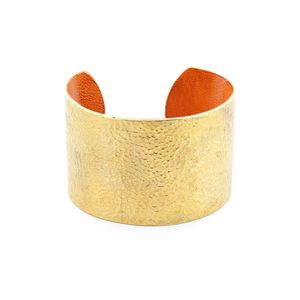 Afrika Tiss Bracelet Hammered Bronze/Orange