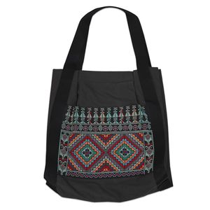 Tribalogy Travel Bag Grey On Multi-Colour Embroidery