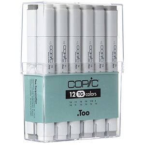 Copic Classic Refillable Markers - Toner Grey (Set of 12)