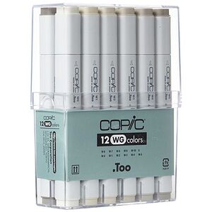 Copic Classic Refillable Markers - Warm Grey (Set of 12)