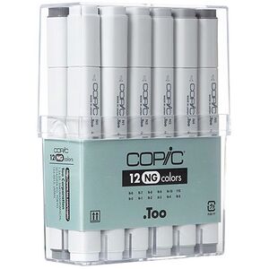 Copic Classic Refillable Markers - Neutral Grey (Set of 12)