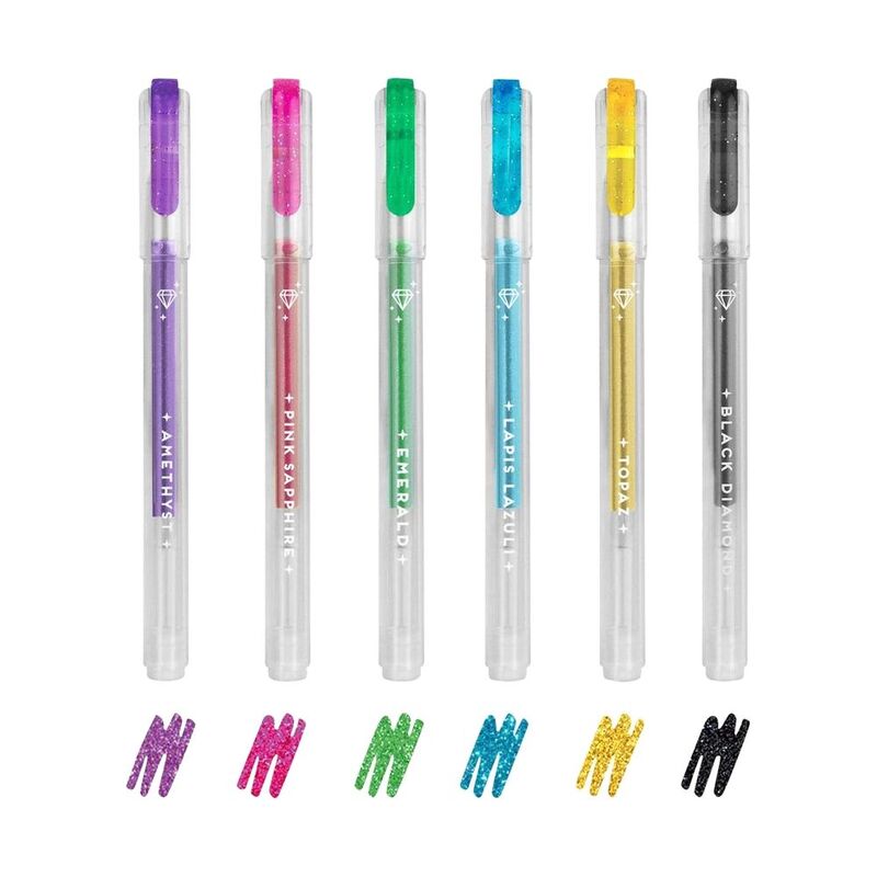 Legami Shine Like A Diamond - Glitter Mini Gel Pens (Set of 6)