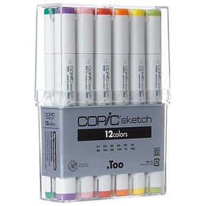 Copic Sketch Refillable Markers - Colors Sets B (Set of 12)