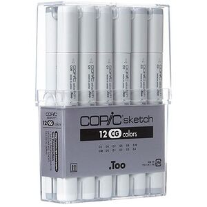 Copic Sketch Refillable Markers - Cool Grey (Set of 12)