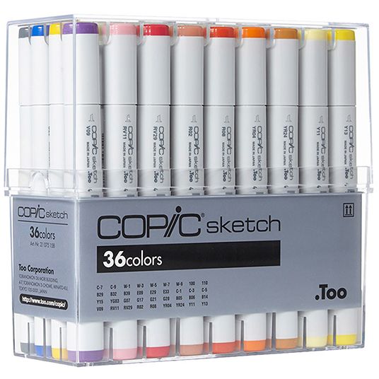 Copic Sketch Refillable Markers - Basic Set (Set of 36)