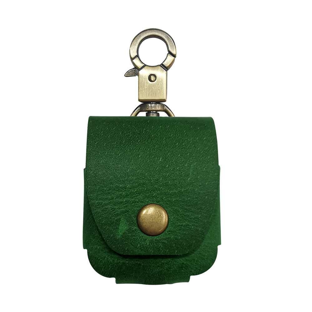 Porodo Leather Hang Case Green for AirPods (1st/2nd Gen)