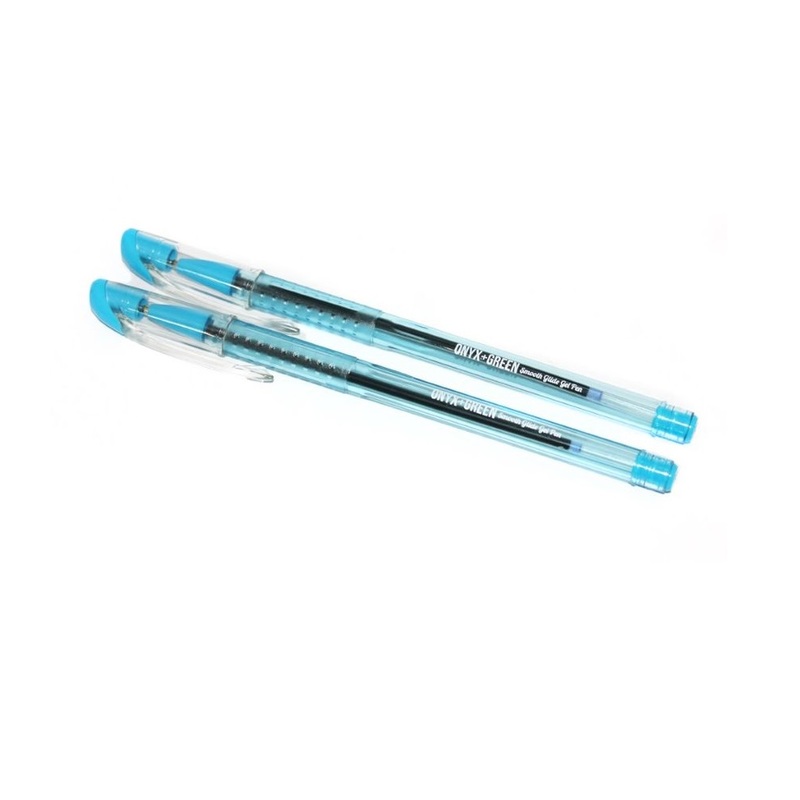 Onyx + Green Gel Pens Recycled PET Blue Ink (10 Pack)