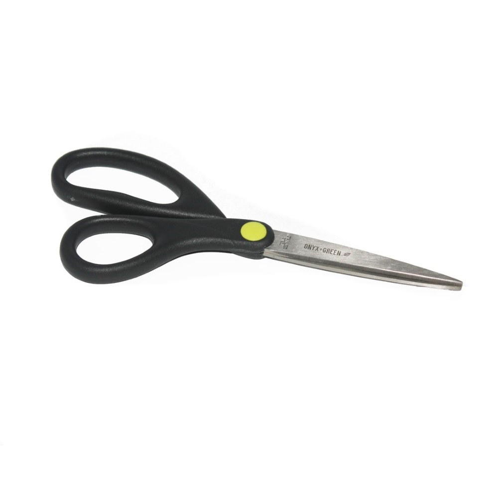 Onyx + Green Scissors 6.75 Inch Corn Plastic Handles