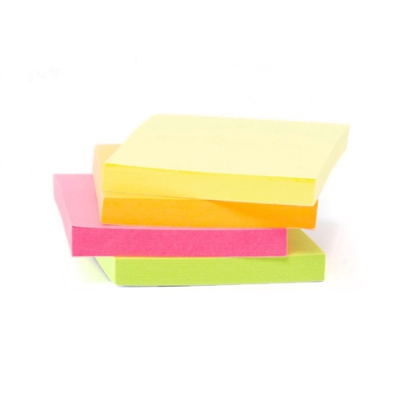 Onyx + Green Self Adhesive Notes Neon 1.5 x 2 cm (Pack of 4)