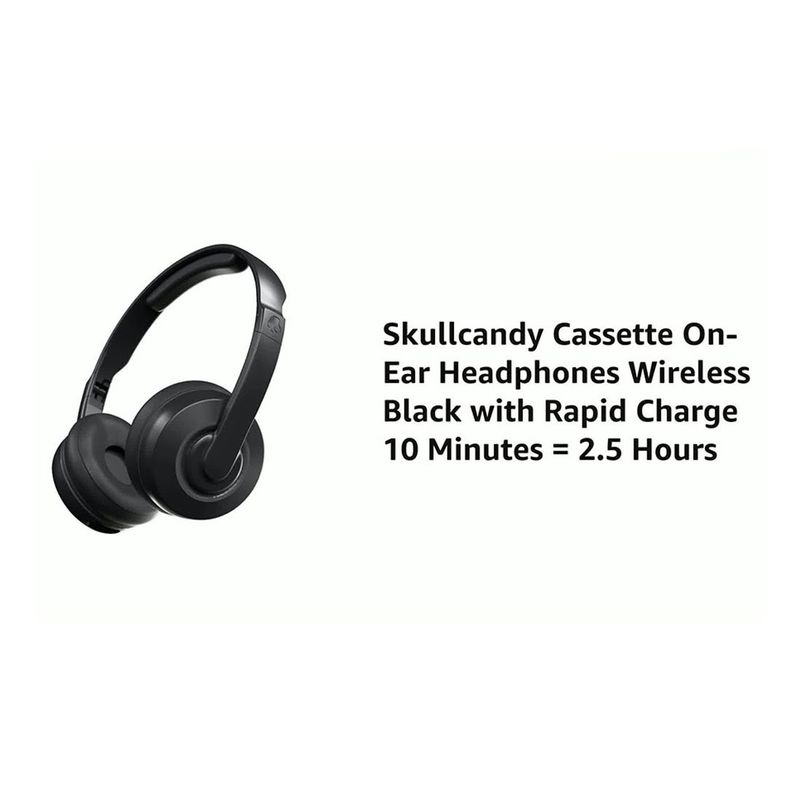 Skullcandy Cassette Wireless Black On-Ear Headphones