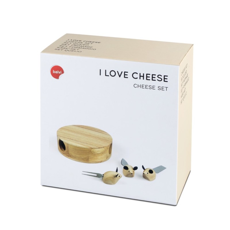 Balvi I Love Cheese Circular Wooden Cheese Set