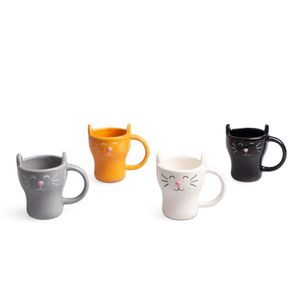 Balvi Meow Coffee Set Assorted Colours (Set of 4)