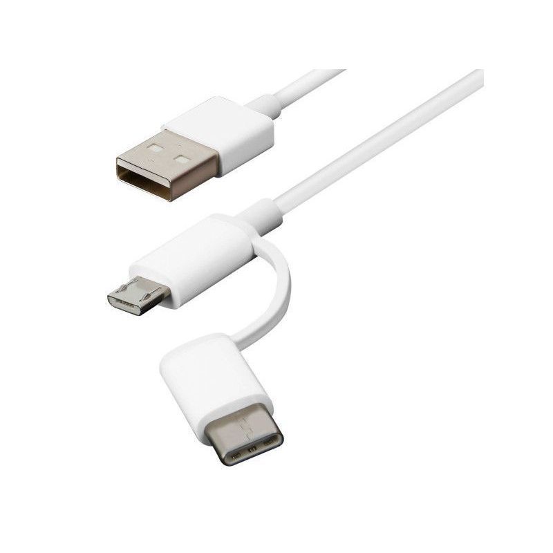 Xiaomi Mi 2-In-1 Micro USB to Type C Cable 30 cm White