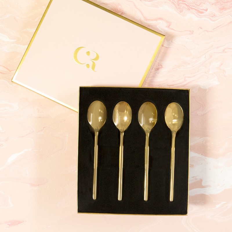 Cristina Re Moderne Spoons 24ct Gold Plated (Set of 4)
