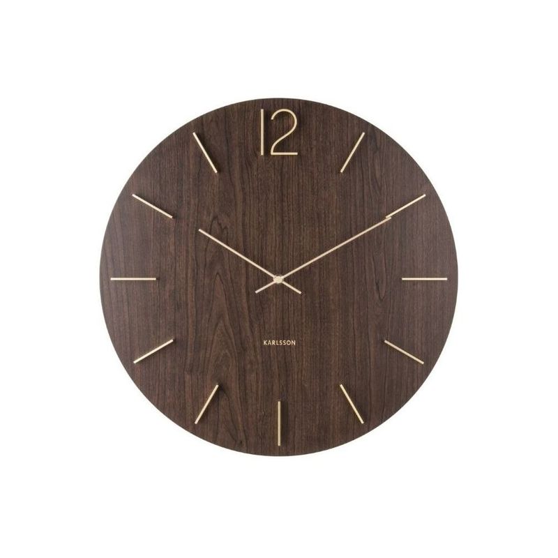 Karlsson Wall Clock Meek MDF Dark Wood Veneer