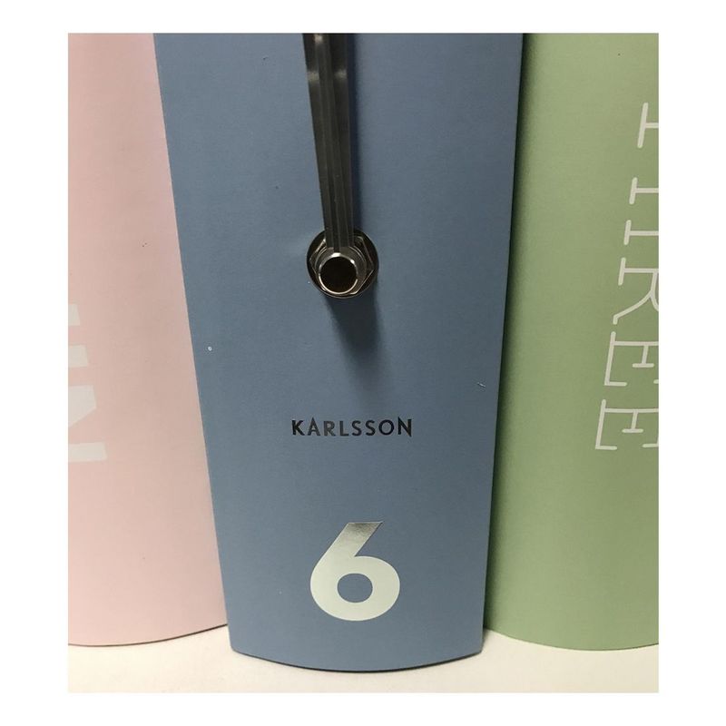 Karlsson Table Clock Book Pastel Tones Paper