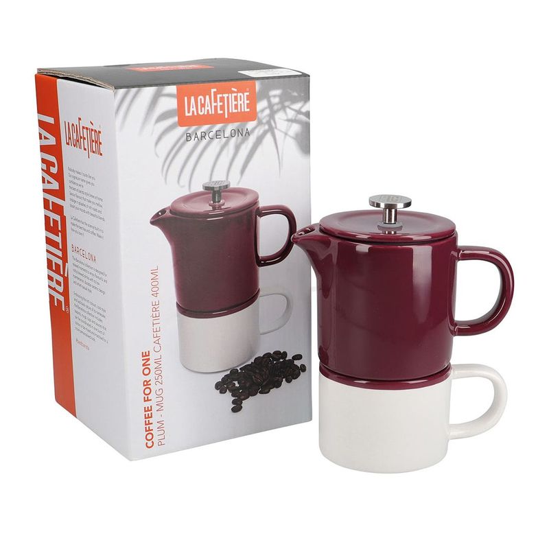 Kitchencraft L.A. Cafetiere Barcelona Plum 6-Cup 850ml Cafetiere