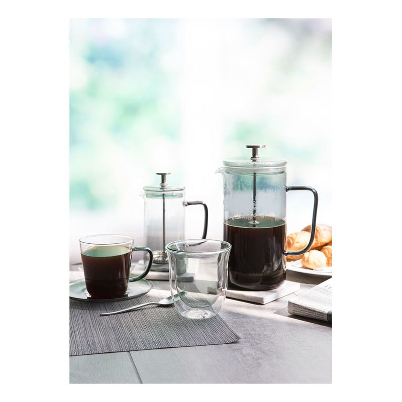 Kitchencraft L.A. Cafetiere Smoke Grey-Coloured 3-Cup Glass Cafetiere 350ml