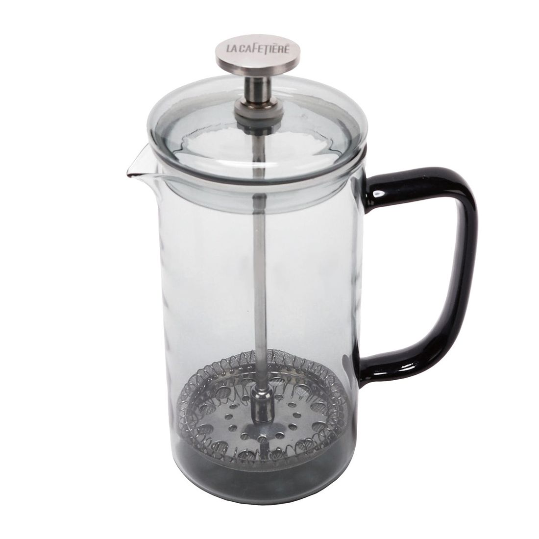 Kitchencraft L.A. Cafetiere Smoke Grey-Coloured 3-Cup Glass Cafetiere 350ml