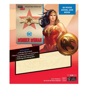 Incredibuilds Dc Comics Wonder Woman 3D Wood Model And Book