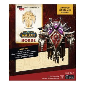 Incredibuilds World Of Warcraft Horde 3D Wood Model And Poster