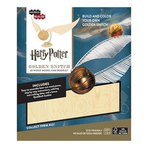 Incredibuilds Harry Potter Golden Snitch 3D Wood Model And Booklet