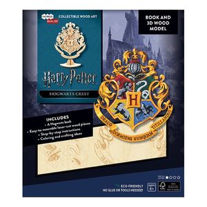 Incredibuilds Harry Potter Hogwarts Crest Book And 3D Wood Model