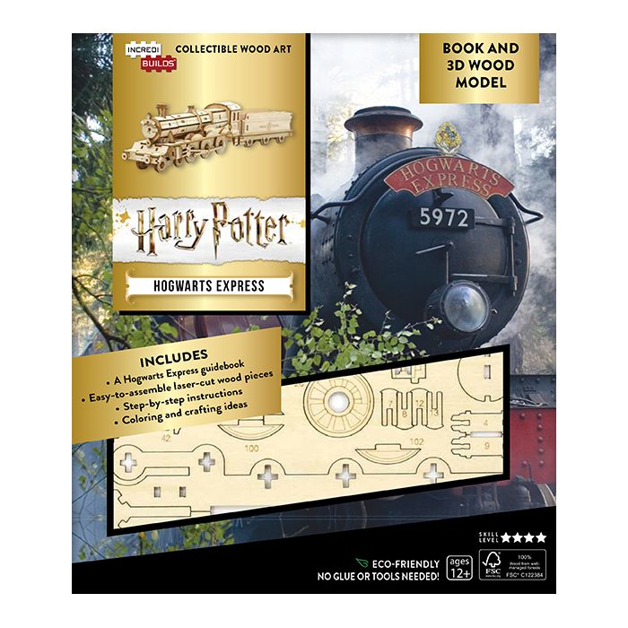 Incredibuilds Harry Potter Hogwarts Express Book And 3D Wood Model