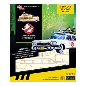 Incredibuilds Ghostbusters Ectomobile Book And 3D Wood Model