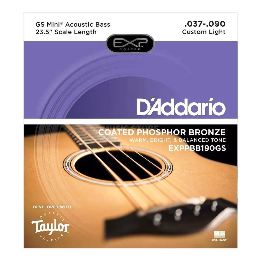 D'Addario Bass String Coated Phosphor Bronze Acoustic for GS Mini Bass