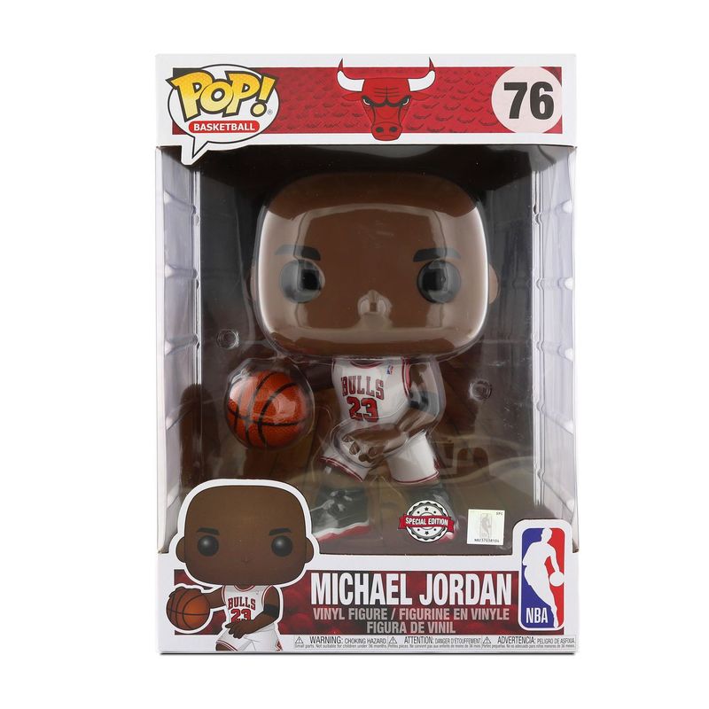 Funko Pop NBA Bulls 10 Inches Michael Jordan White Jersey Vinyl Figure