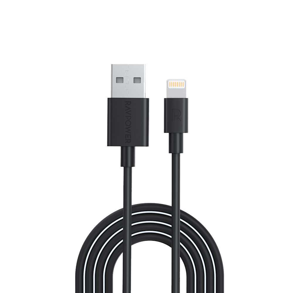 RAVPower USB Cable with Lightning Connector Black (2m/1m/0.2m) (Pack of 3)