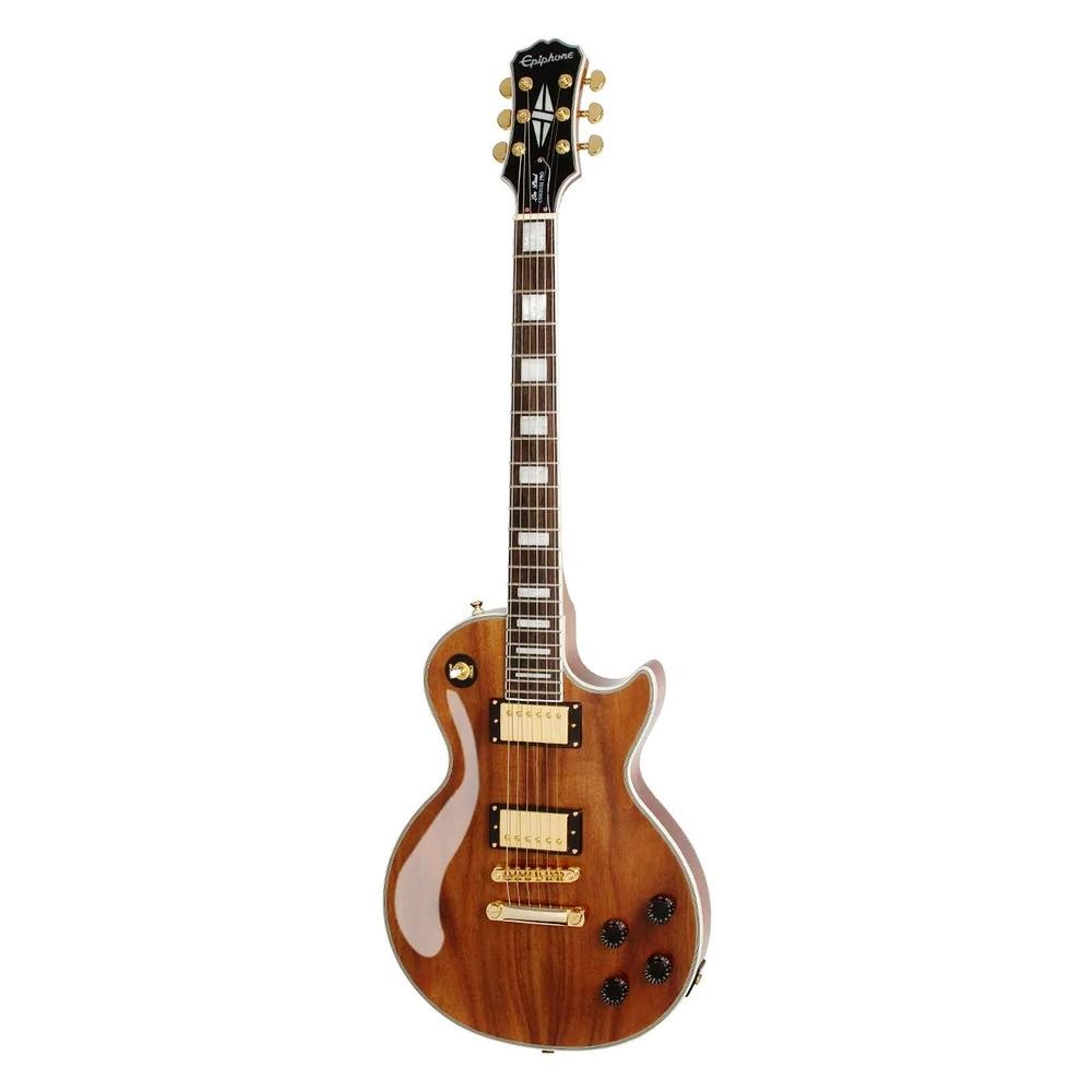 Epiphone Les Paul Custom Koa Top Solidbody Electric Guitar - Natural