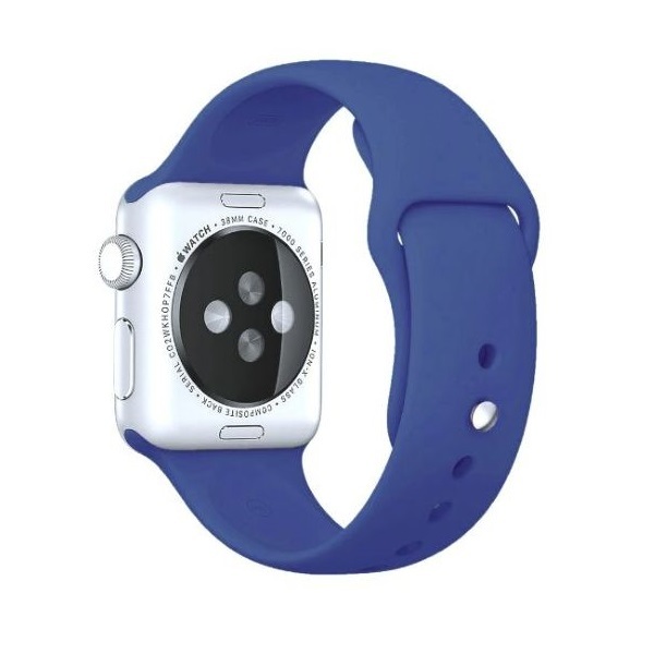 Behello 42/44mm Premium Silicone Strap Blue for Apple Watch (Compatible with Apple Watch 42/44/45mm)
