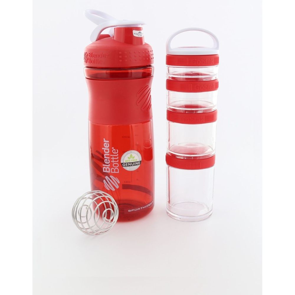 Blender Bottle Go Stak Sport Mixer Starter Pack Red 820ml