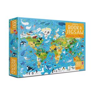 Book & Jigsaw Animals Of The World 200 Piece | Usbourne