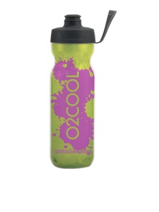 O2Cool Green/Purple Splash Arcticsqueeze Surelock Top 590ml Water Bottle