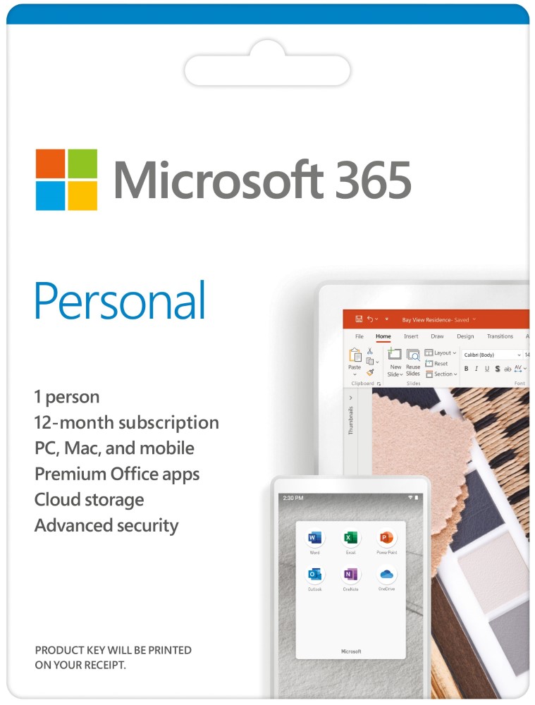 Microsoft 365 Personal - 1 Person - 12-Month Subscription (Digital Code)