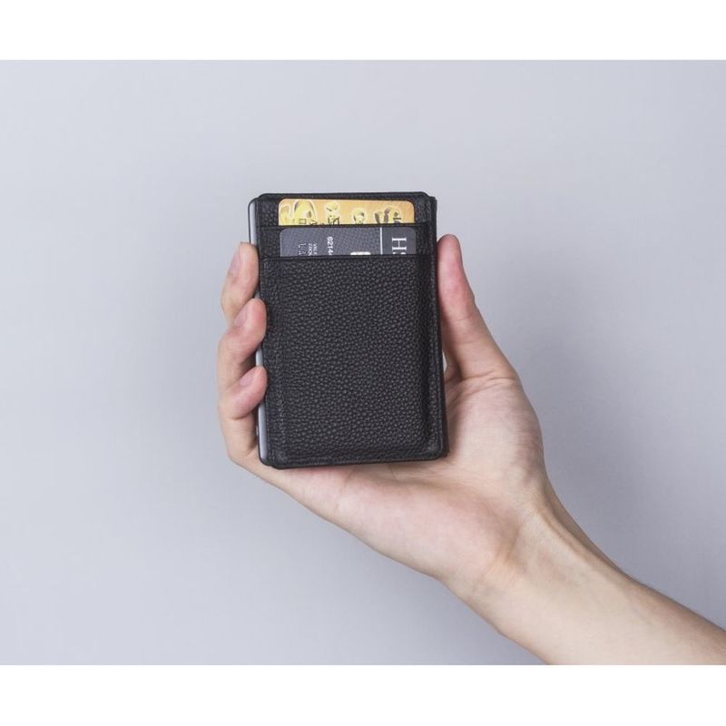 Ine Wallet & Charger Leather Black