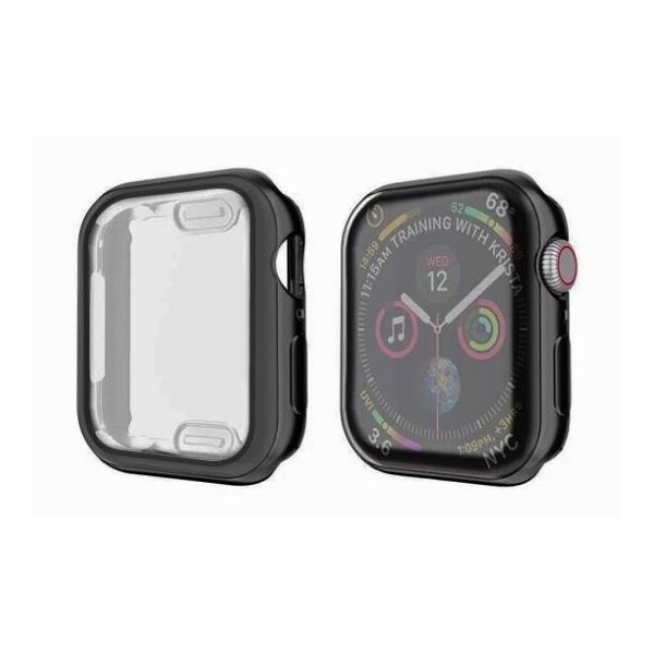 HYPHEN Tempered Glass Protector Black for Apple Watch 44mm
