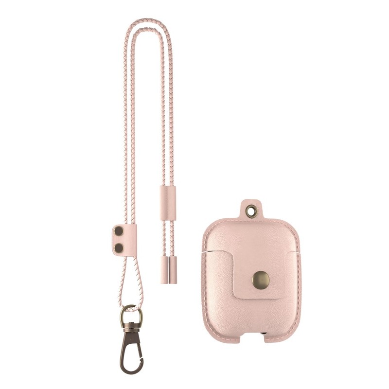 Woodcessories Leather Necklace Pink for Apple AirPods