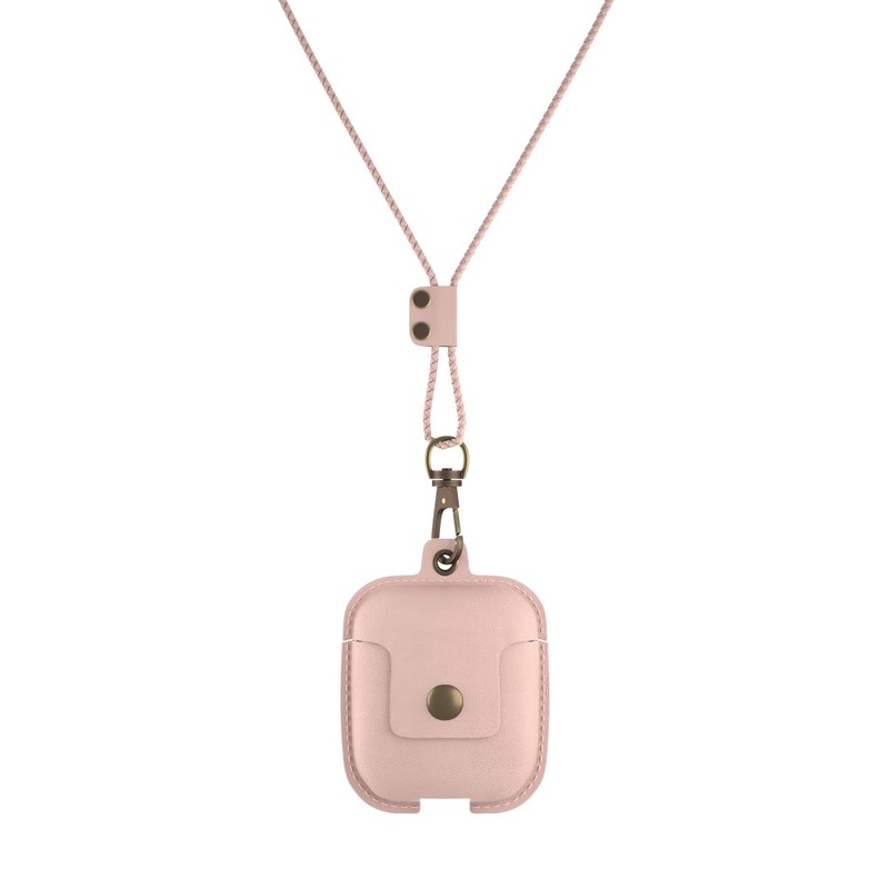 Woodcessories Leather Necklace Pink for Apple AirPods